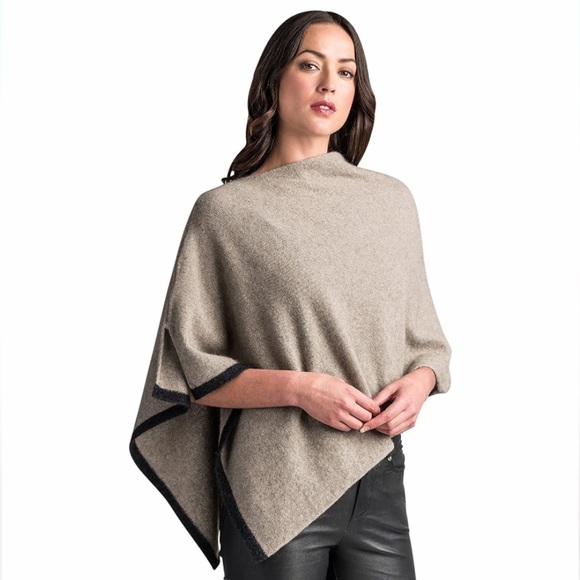 Merinomink Two Tone Poncho - Picture 1 of 10